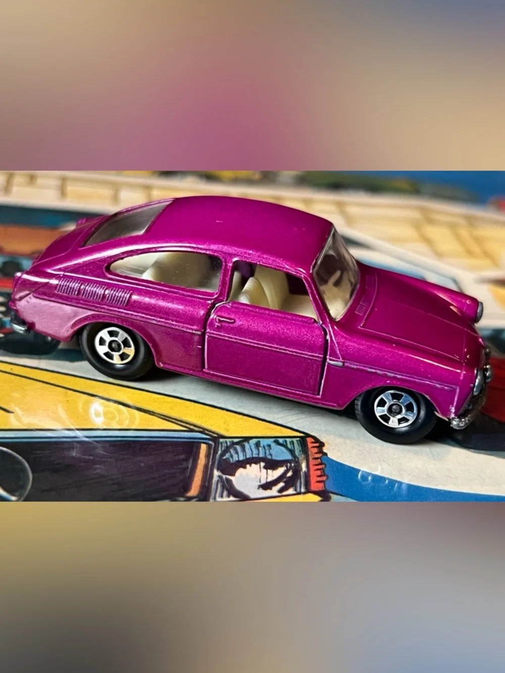 Vintage Matchbox Superfast No. 67 Volkswagen 1600 TL Purple Pink Lesney England